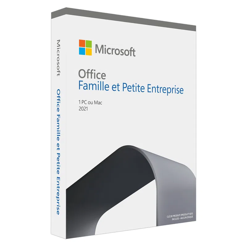 Microsoft Office Famille et PME 2021 - 1 poste (Licence à vi