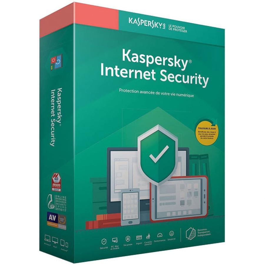 Kaspersky Internet Security licence 1 poste 1 an